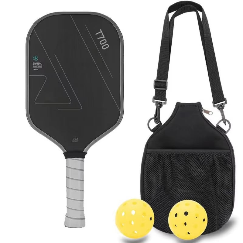Pickleball Paddle T700 Carbon Fiber Frosted Surface 16MM Enhanced Sweet Spot&Control&Power Anti-Slip Grip USAPA Compliant